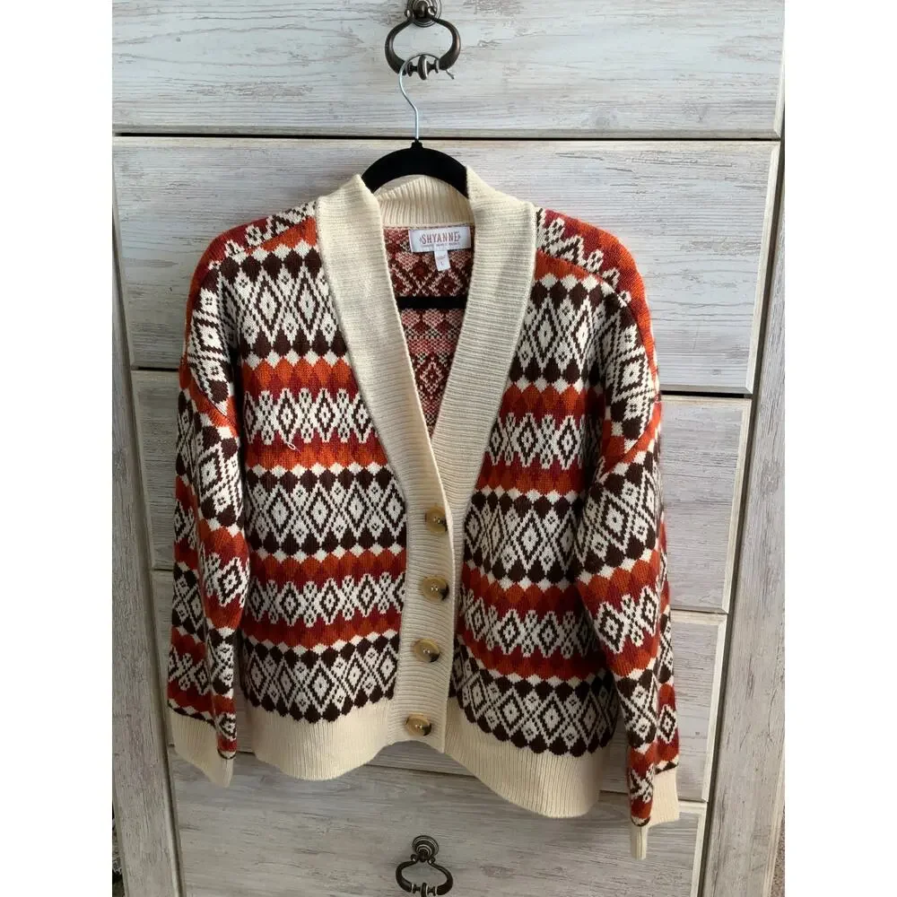 Shyanne Western Aztec Print Cardigan L - Boho Southwestern Cardigan - Picture 2 of 5
